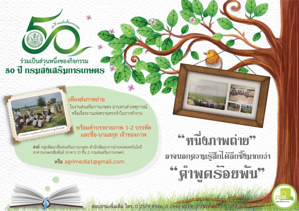 ร่วมเป็นส่วนหนึ่งของกิจกรรม 50 ปี กรมส่งเสริมการเกษตร ร่วมเป็นส่วนหนึ่งของกิจกรรม 50 ปี กรมส่งเสริมการเกษตร