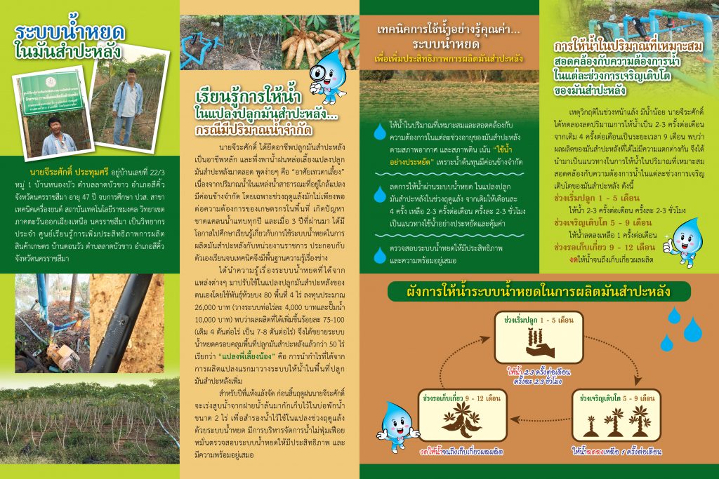 การใช้น้ำอย่างรู้คุณค่า...ในการปลูกมันสำปะหลัง "ระบบน้ำหยด"