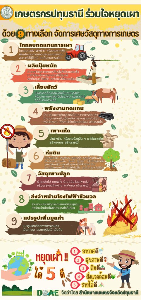 9 ทางเลือกจัดการเศษวัสดุทางการเกษตร 9 ทางเลือกจัดการเศษวัสดุทางการเกษตร