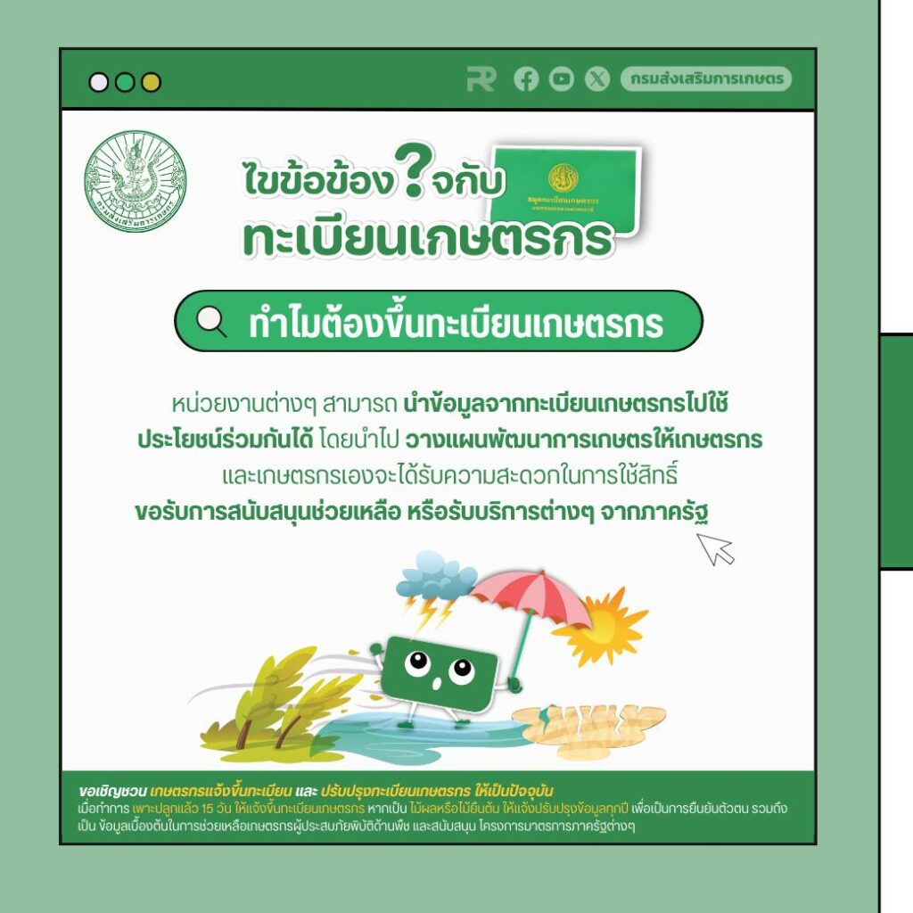 ไขข้อข้องใจกับทะเบียนเกษตรกร