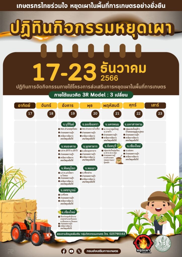 ปฏิทินกิจกรรมหยุดเผา