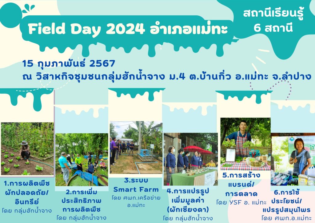 งานวันถ่ายทอดเทคโนโลยี Field Day อำเภอแม่ทะ จังหวัดลำปาง