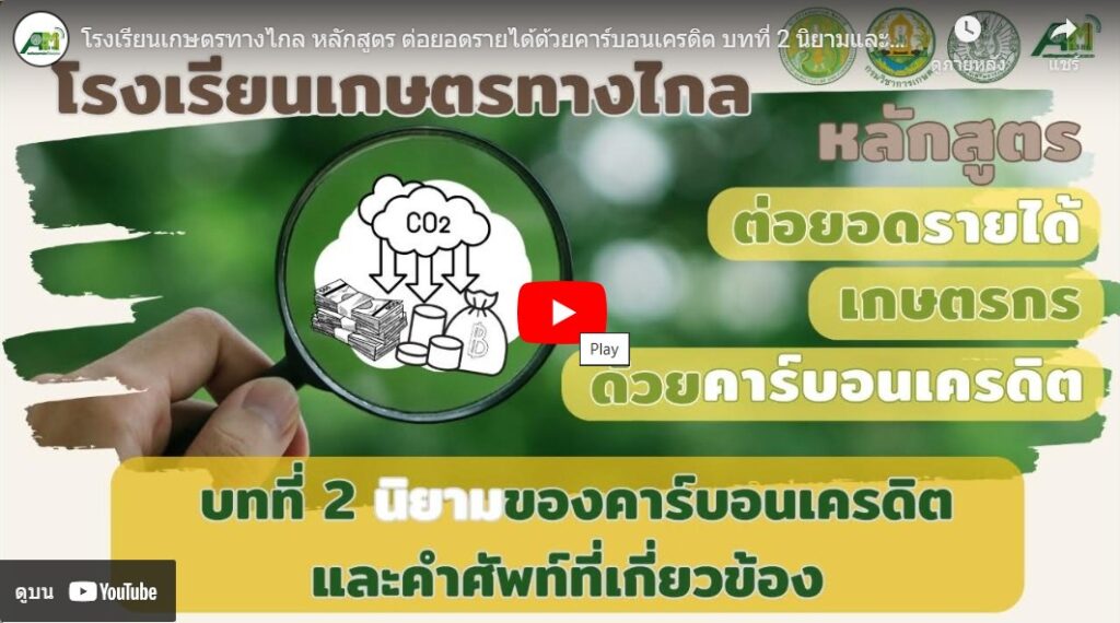 บทที่ 2 นิยามของคาร์บอนเครดิตและคำศัพท์ที่เกี่ยวข้อง