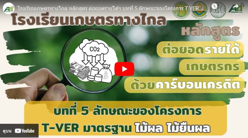 บทที่ 5 ลักษณะของโครงการ T VER มาตรฐาน ไม้ผล ไม้ยืนผล