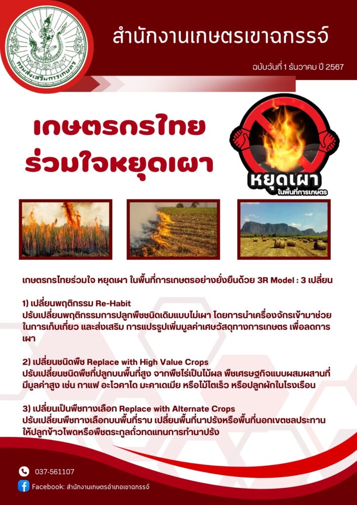 เกษตรกรไทยร่วมใจหยุดเผา เกษตรกรไทยร่วมใจหยุดเผา