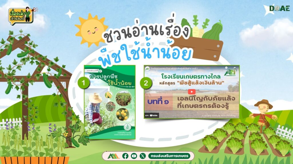 เรื่องเล่าเช้าวันจันทร์ "พืชใช้น้ำน้อย"