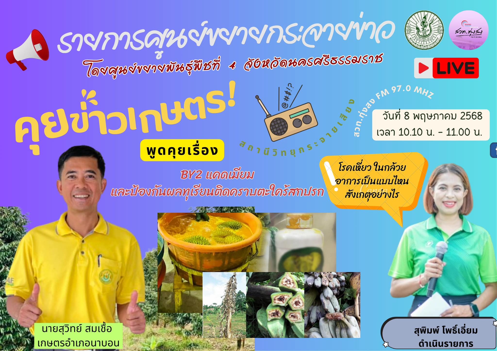 BY2 แคดเมียมและป้องกันผลทุเรียนติดคราบตะไคร่สกปรก