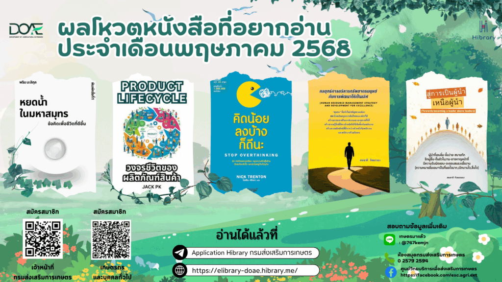 ผลโหวตหนังสือ e-Book ที่อยากอ่าน ประจำเดือนพฤษภาคม 2568