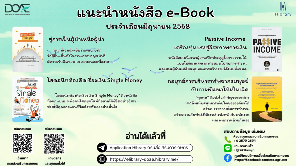 แนะนำหนังสืออิเล็กทรอนิกส์ (e-Book) ประจำเดือนมิถุนายน 2568