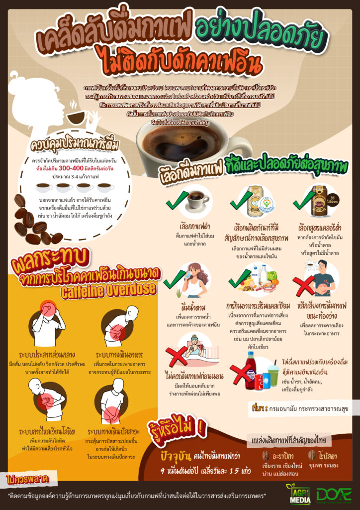 เคล็ดลับดื่มกาแฟอย่างปลอดภัย ไม่ติดกับกับดักคาเฟอีน เคล็ดลับดื่มกาแฟอย่างปลอดภัย ไม่ติดกับกับดักคาเฟอีน