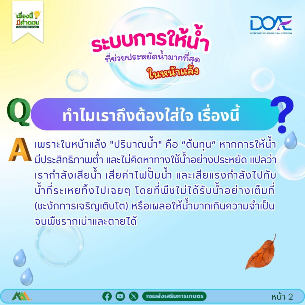ระบบการให้น้ำ ที่ช่วยประหยัดน้ำมากที่สุดในหน้าแล้ง ระบบการให้น้ำ ที่ช่วยประหยัดน้ำมากที่สุดในหน้าแล้ง