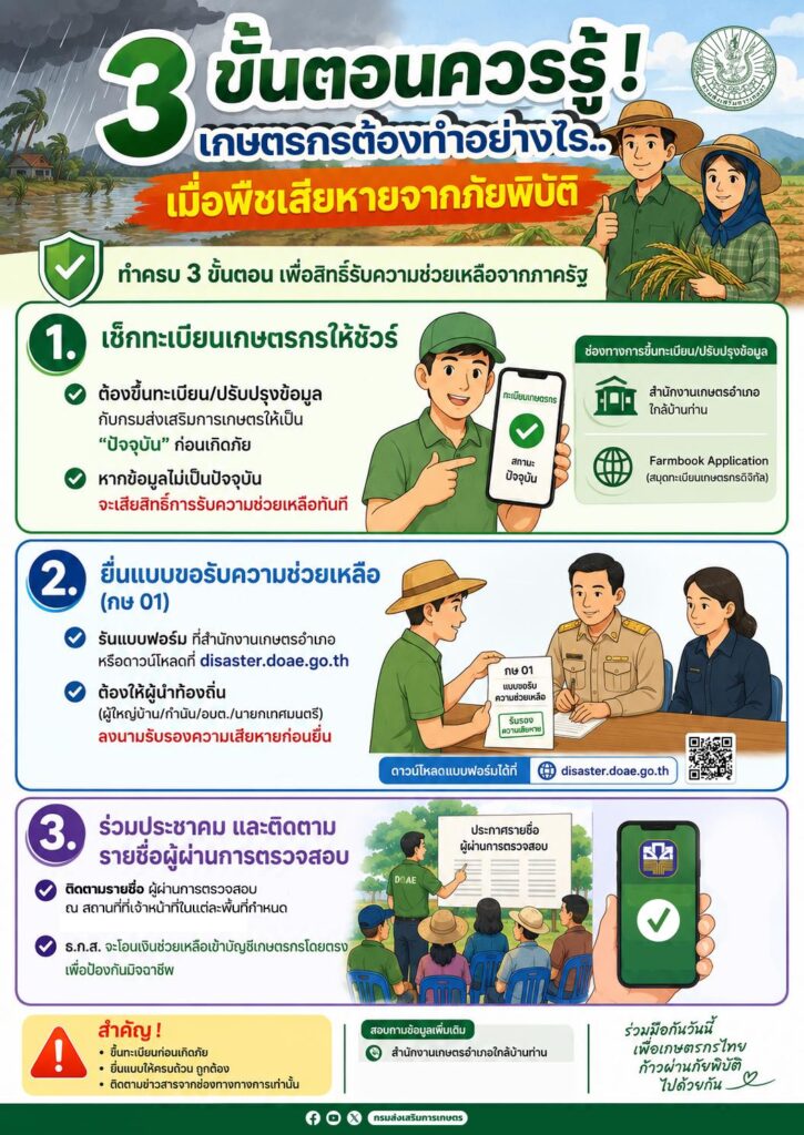 3 ขั้นตอนควรรู้ เมื่อพืชเสียหายจากภัยพิบัติ !