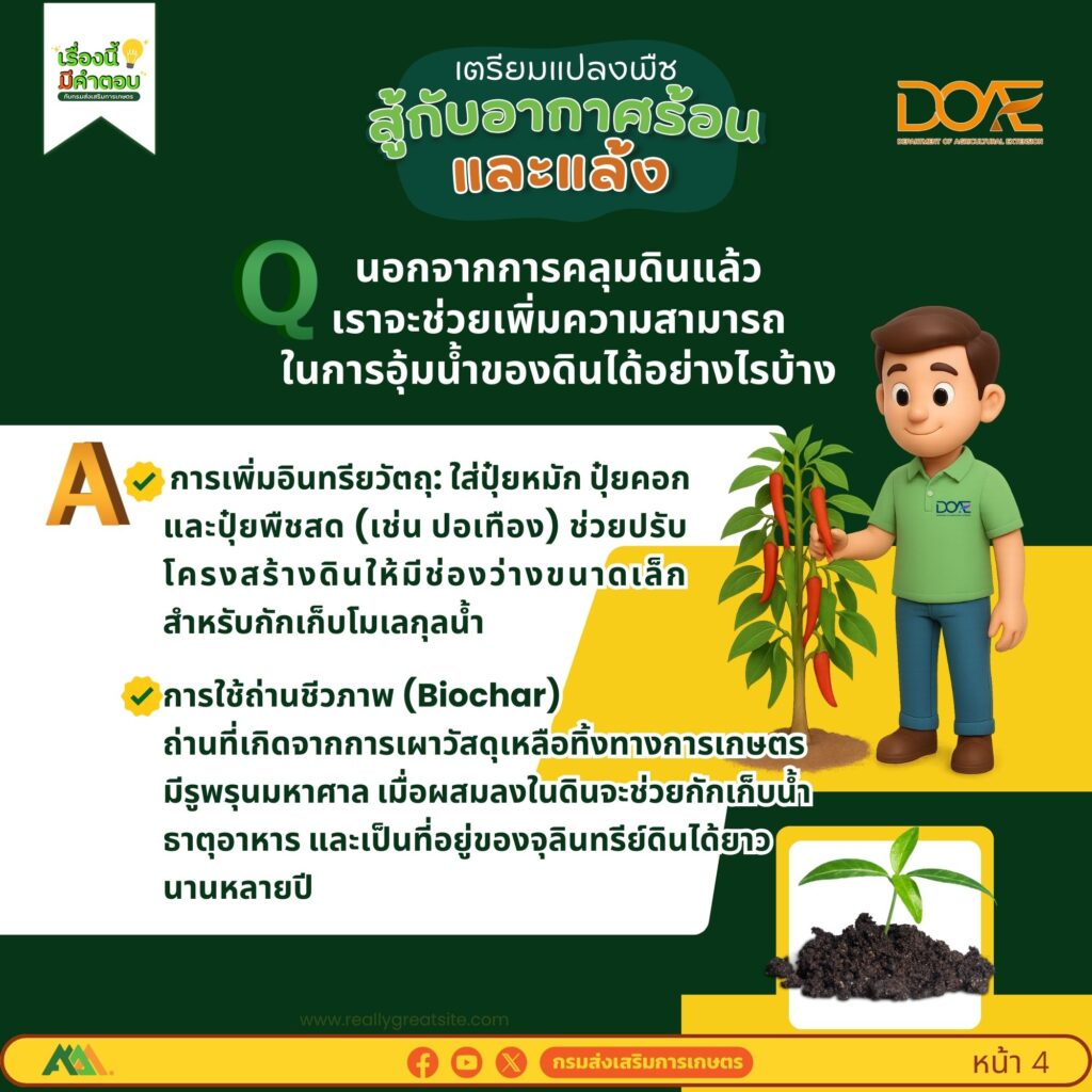 เตรียมแปลงพืชสู้กับอากาศร้อนและแล้ง