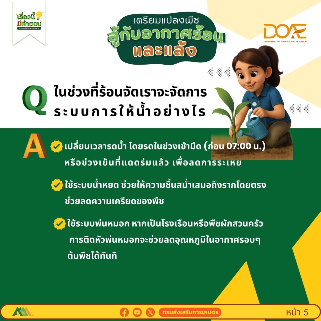 เตรียมแปลงพืชสู้กับอากาศร้อนและแล้ง